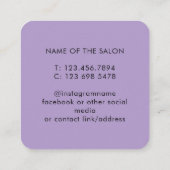 Trendy Modern Salon Appointment Reminder Card Afsprakenkaartje (Achterkant)