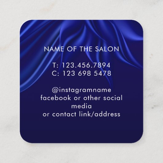 Trendy Modern Salon Appointment Reminder Card Afsprakenkaartje (Achterkant)