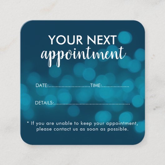 Trendy Modern Salon Appointment Reminder Card Afsprakenkaartje (Voorkant)