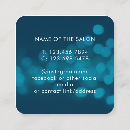 Trendy Modern Salon Appointment Reminder Card Afsprakenkaartje (Achterkant)