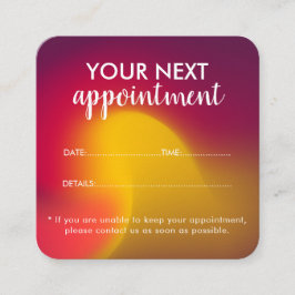Trendy Modern Salon Appointment Reminder Card Afsprakenkaartje