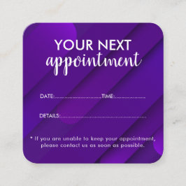 Trendy Modern Salon Appointment Reminder Card Afsprakenkaartje