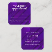 Trendy Modern Salon Appointment Reminder Card Afsprakenkaartje (Voorkant / Achterkant)