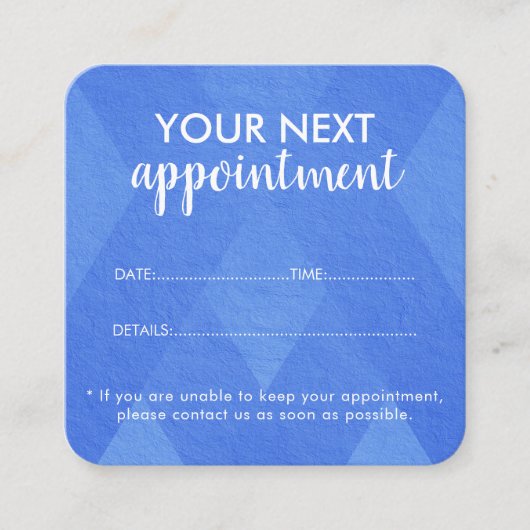 Trendy Modern Salon Appointment Reminder Card Afsprakenkaartje (Voorkant)