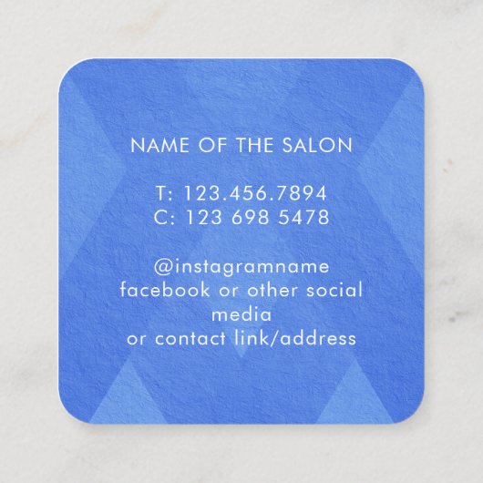 Trendy Modern Salon Appointment Reminder Card Afsprakenkaartje (Achterkant)