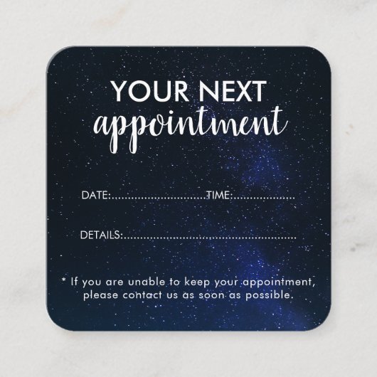 Trendy Modern Salon Appointment Reminder Card Afsprakenkaartje (Voorkant)