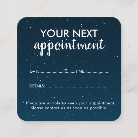 Trendy Modern Salon Appointment Reminder Card Afsprakenkaartje (Voorkant)
