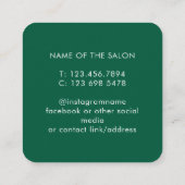 Trendy Modern Salon Appointment Reminder Card Afsprakenkaartje (Achterkant)