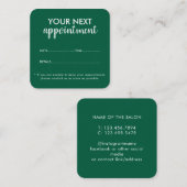Trendy Modern Salon Appointment Reminder Card Afsprakenkaartje (Voorkant / Achterkant)