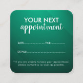 Trendy Modern Salon Appointment Reminder Card Afsprakenkaartje (Voorkant)