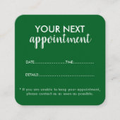 Trendy Modern Salon Appointment Reminder Card Afsprakenkaartje (Voorkant)