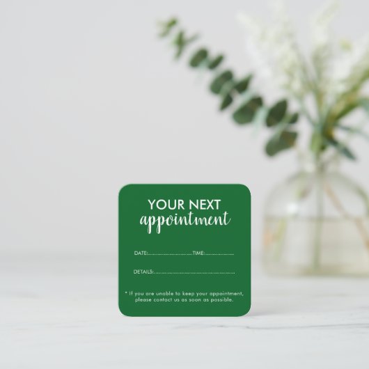 Trendy Modern Salon Appointment Reminder Card Afsprakenkaartje (Staand voorkant)