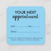 Trendy Modern Salon Appointment Reminder Card Afsprakenkaartje (Voorkant)