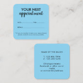 Trendy Modern Salon Appointment Reminder Card Afsprakenkaartje (Voorkant / Achterkant)
