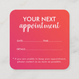 Trendy Modern Salon Appointment Reminder Card Afsprakenkaartje