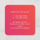 Trendy Modern Salon Appointment Reminder Card Afsprakenkaartje (Achterkant)