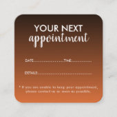 Trendy Modern Salon Appointment Reminder Card Afsprakenkaartje (Voorkant)