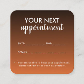 Trendy Modern Salon Appointment Reminder Card Afsprakenkaartje