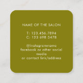 Trendy Modern Salon Appointment Reminder Card Afsprakenkaartje (Achterkant)
