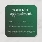 Trendy Modern Salon Appointment Reminder Card Afsprakenkaartje (Voorkant)