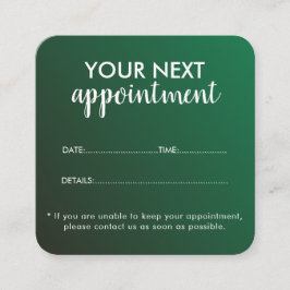 Trendy Modern Salon Appointment Reminder Card Afsprakenkaartje
