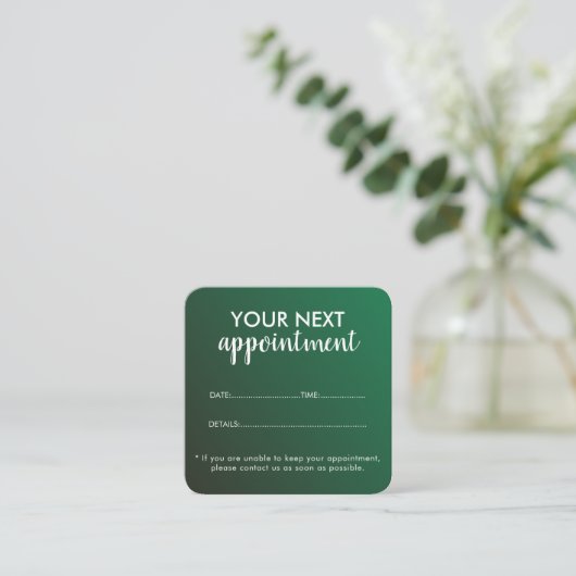 Trendy Modern Salon Appointment Reminder Card Afsprakenkaartje (Staand voorkant)