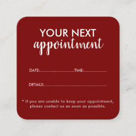 Trendy Modern Salon Appointment Reminder Card Afsprakenkaartje