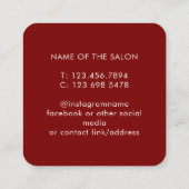 Trendy Modern Salon Appointment Reminder Card Afsprakenkaartje (Achterkant)