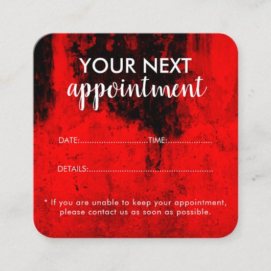 Trendy Modern Salon Appointment Reminder Card Afsprakenkaartje (Voorkant)