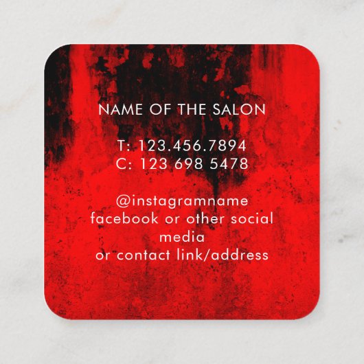 Trendy Modern Salon Appointment Reminder Card Afsprakenkaartje (Achterkant)
