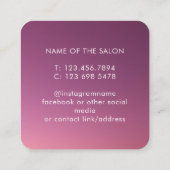 Trendy Modern Salon Appointment Reminder Card Afsprakenkaartje (Achterkant)