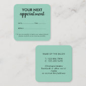 Trendy Modern Salon Appointment Reminder Card Afsprakenkaartje (Voorkant / Achterkant)