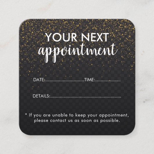 Trendy Modern Salon Appointment Reminder Card Afsprakenkaartje (Voorkant)