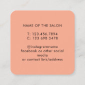 Trendy Modern Salon Appointment Reminder Card Afsprakenkaartje (Achterkant)