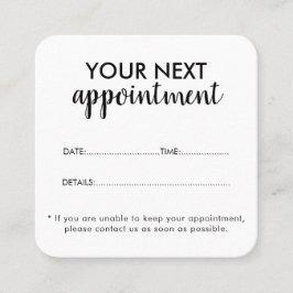 Trendy Modern Salon Appointment Reminder Card Afsprakenkaartje