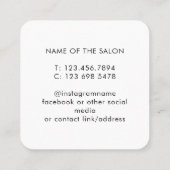 Trendy Modern Salon Appointment Reminder Card Afsprakenkaartje (Achterkant)