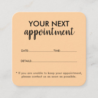 Trendy Modern Salon Appointment Reminder Card Afsprakenkaartje