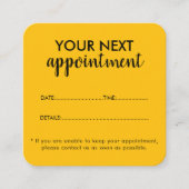 Trendy Modern Salon Appointment Reminder Card Afsprakenkaartje (Voorkant)