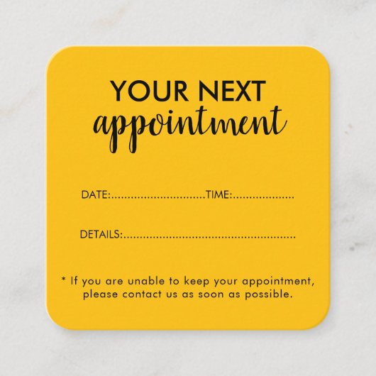 Trendy Modern Salon Appointment Reminder Card Afsprakenkaartje (Voorkant)