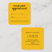 Trendy Modern Salon Appointment Reminder Card Afsprakenkaartje (Voorkant / Achterkant)