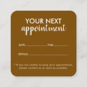 Trendy Modern Salon Appointment Reminder Card Afsprakenkaartje (Voorkant)