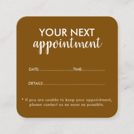 Trendy Modern Salon Appointment Reminder Card Afsprakenkaartje