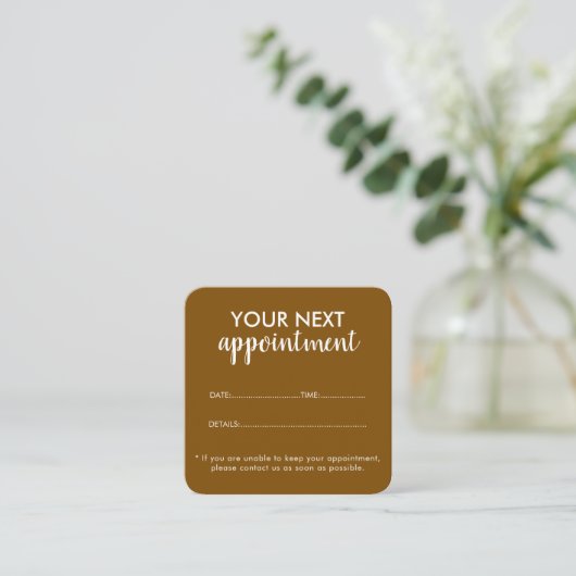 Trendy Modern Salon Appointment Reminder Card Afsprakenkaartje (Staand voorkant)