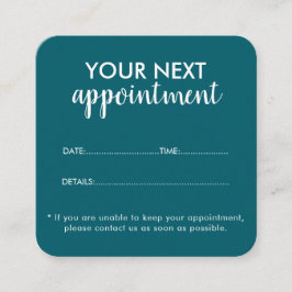 Trendy Modern Salon Appointment Reminder Card Afsprakenkaartje