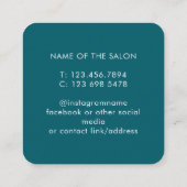 Trendy Modern Salon Appointment Reminder Card Afsprakenkaartje (Achterkant)