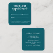 Trendy Modern Salon Appointment Reminder Card Afsprakenkaartje (Voorkant / Achterkant)