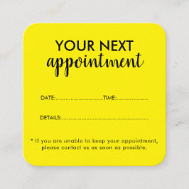 Trendy Modern Salon Appointment Reminder Card Afsprakenkaartje