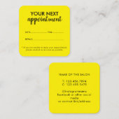 Trendy Modern Salon Appointment Reminder Card Afsprakenkaartje (Voorkant / Achterkant)