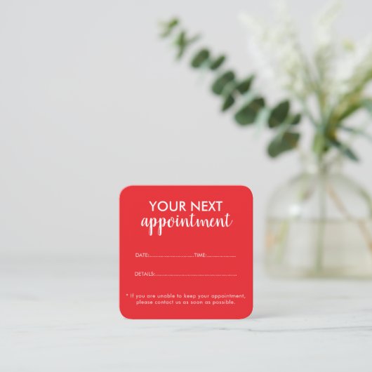 Trendy Modern Salon Appointment Reminder Card Afsprakenkaartje (Staand voorkant)