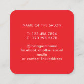 Trendy Modern Salon Appointment Reminder Card Afsprakenkaartje (Achterkant)